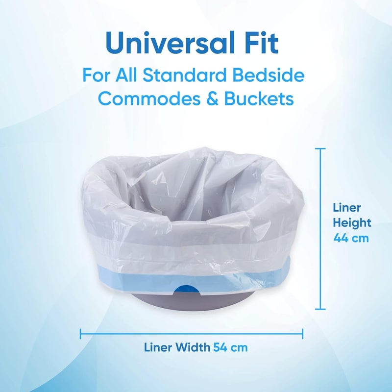 Hygeline 100 Pack Unscented Bedside Commode Liners for Portable Toilet, Disposable Potty Liners and Commode Bags for Commode Bucket, Universal Fit Portable Toilet Liners for Easy Cleanup - Image 2